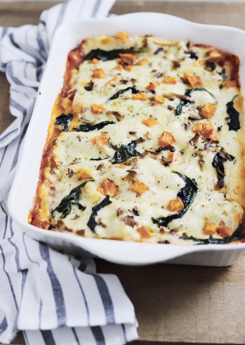 Sweet Potato Spinach & Mushroom&nbsp;Lasagna