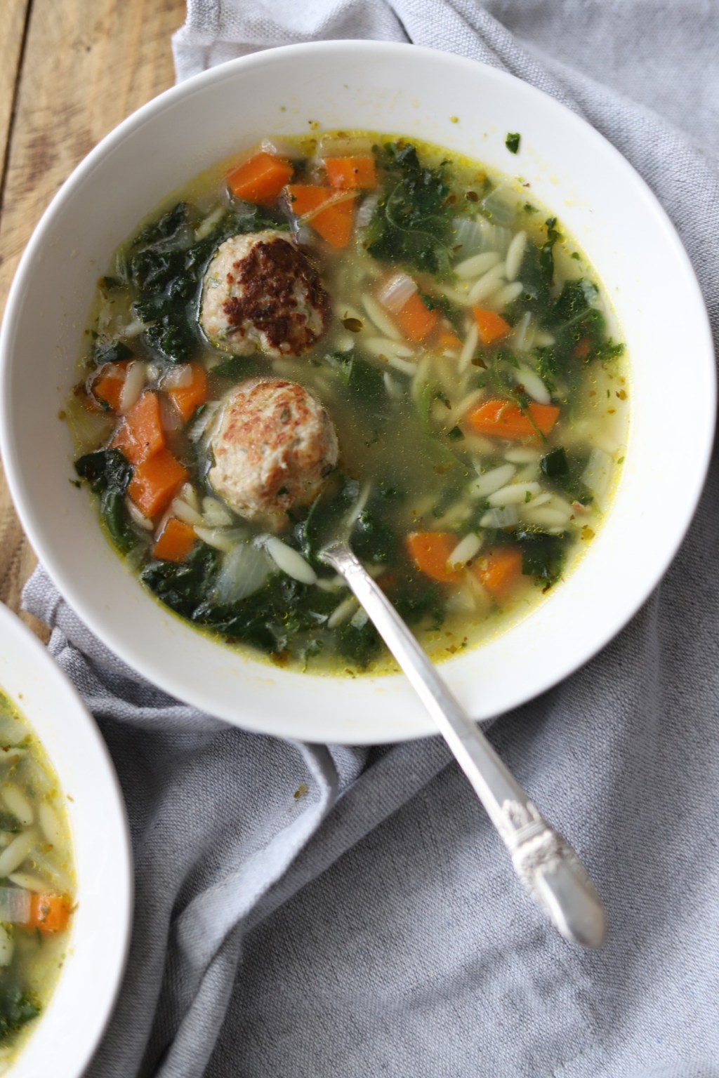 Italian Wedding Soup with Chicken&nbsp;Meatballs